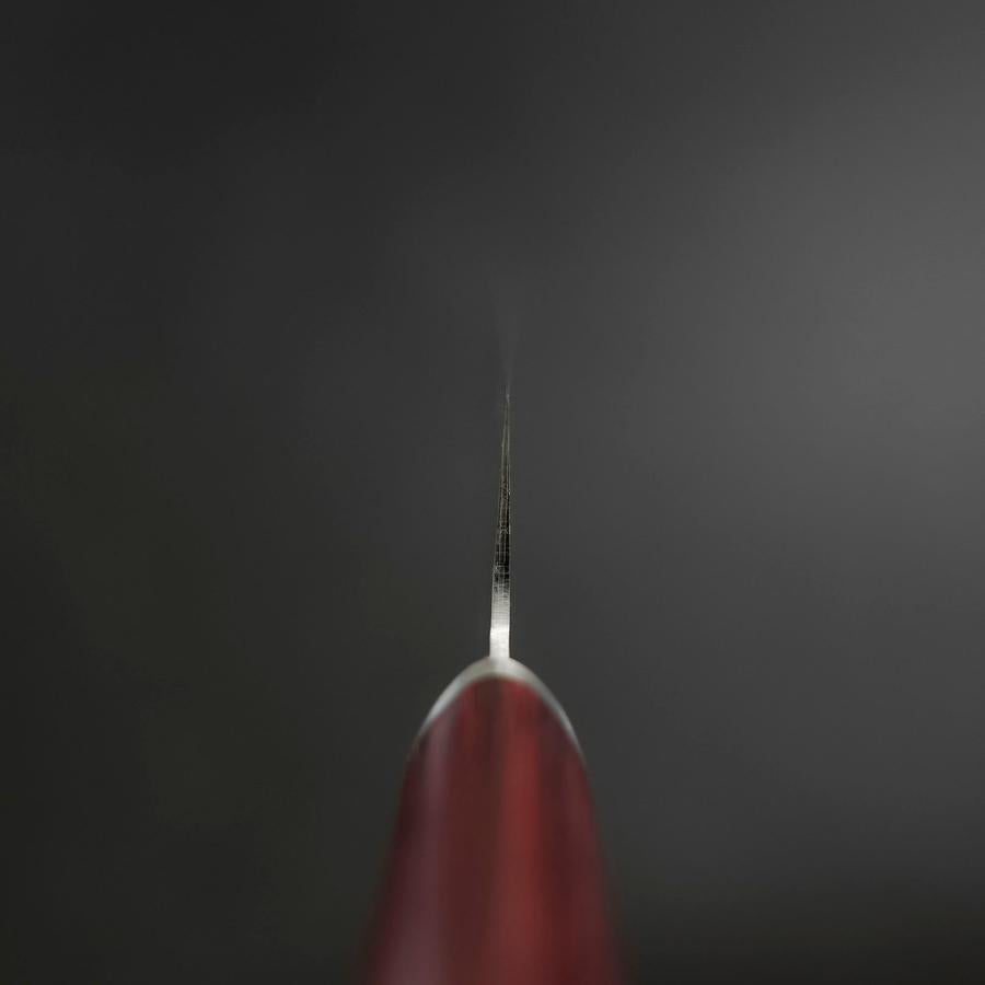 Santoku VG-10 Tsuchime Western Red Handle 165mm