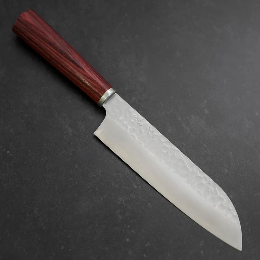 Santoku VG-10 Tsuchime Western Red Handle 165mm