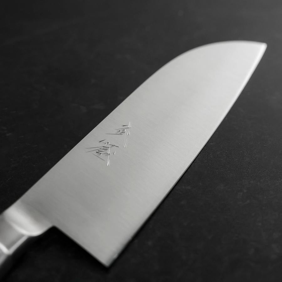 Santoku VG-5 Polished Western Stainless Handle 125mm