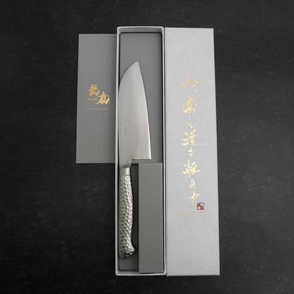 Santoku VG-5 Polished Western Stainless Handle 125mm