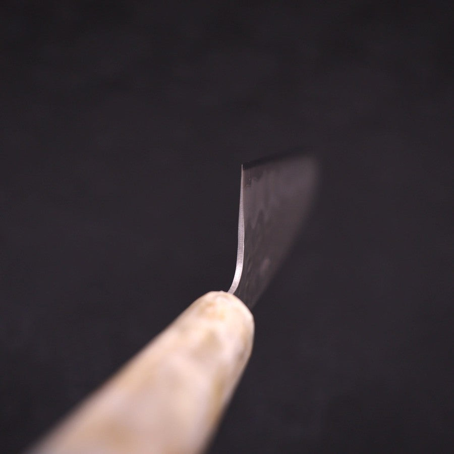 Santoku White Steel #1 Stainless Clad Tsuchime Ocean White Blue Handle 165mm