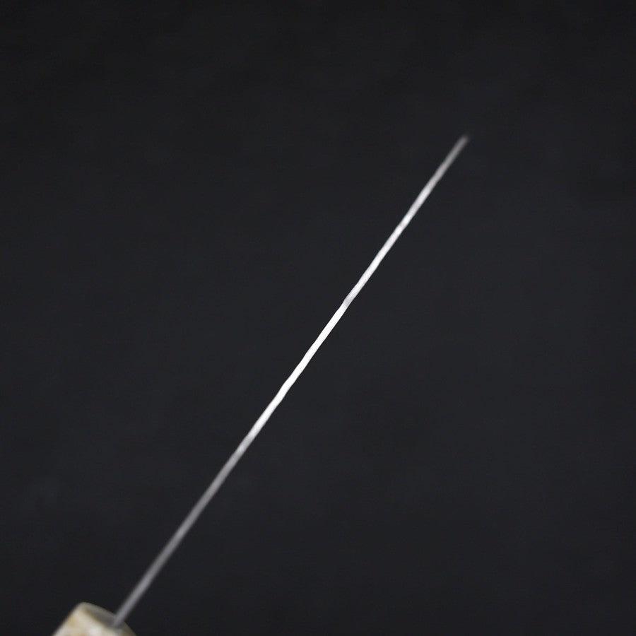 Santoku White Steel #1 Stainless Clad Tsuchime Ocean White Blue Handle 165mm