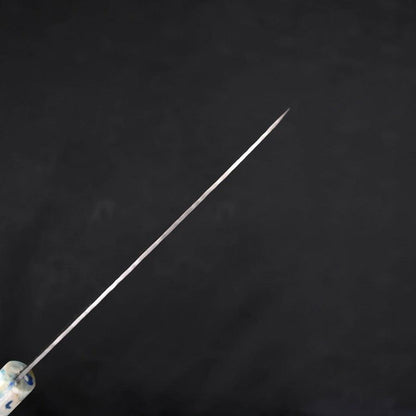 Santoku White Steel #1 Stainless Clad Tsuchime Ocean White Mix Handle 165mm