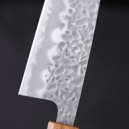 Santoku White Steel #1 Tsuchime Yaki Urushi Handle 165mm