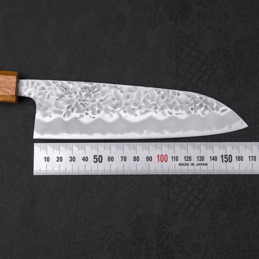 Santoku White Steel #1 Tsuchime Yaki Urushi Handle 165mm