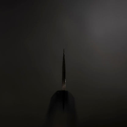 Santoku White Steel #2 Kasumi Chokin Nami Fuji Buffalo Ebony Handle 180mm