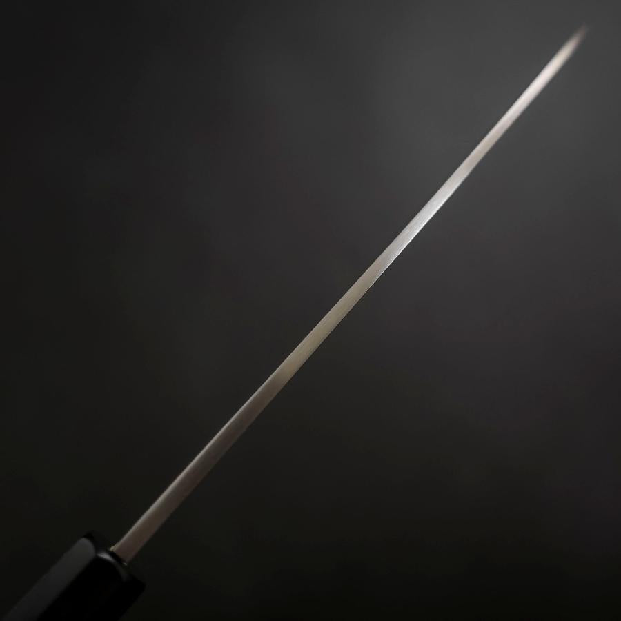 Santoku White Steel #2 Kasumi Chokin Nami Fuji Buffalo Ebony Handle 180mm