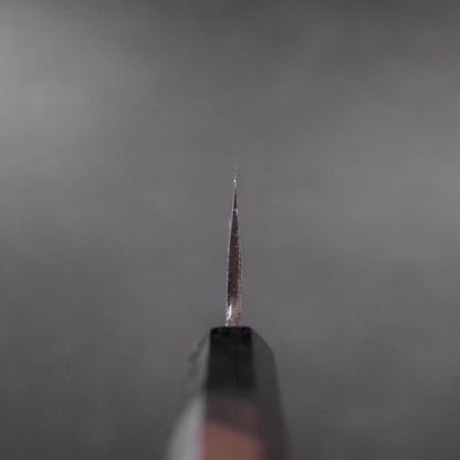 Santoku White Steel #2 Kasumi Chokin Sakura Fuji Buffalo Ebony Handle 180mm