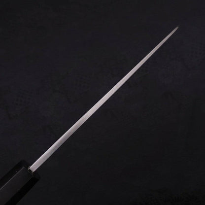 Santoku White Steel #2 Kasumi Chokin Samurai Full Moon Buffalo Ebony Handle 180mm