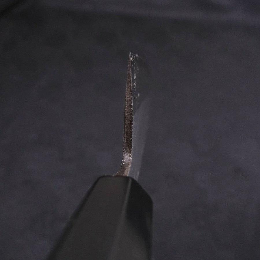 Santoku White Steel #2 Kasumi Chokin Samurai New Moon Buffalo Ebony Handle 180mm