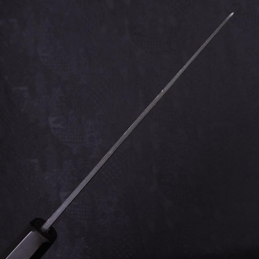 Santoku White Steel #2 Kurouchi Chokin Kappa Frog Buffalo Ebony Handle 170mm