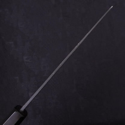 Santoku White Steel #2 Kurouchi Chokin Kappa Frog Buffalo Ebony Handle 170mm