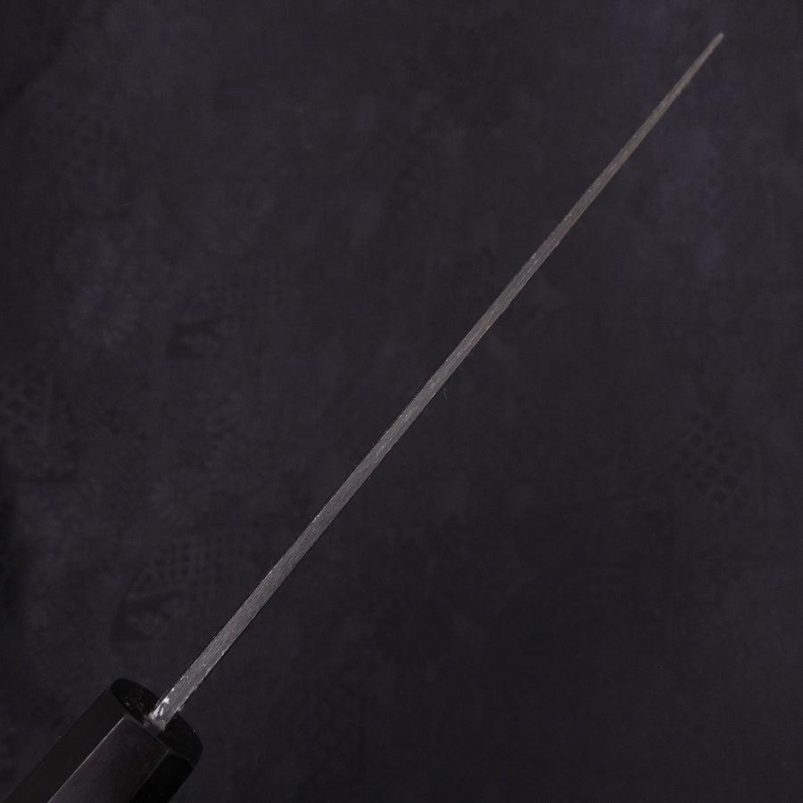 Santoku White Steel #2 Kurouchi Chokin Pagoda Buffalo Ebony Handle 170mm