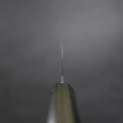 Santoku White Steel #2 Kurouchi Green Urushi Handle 165mm