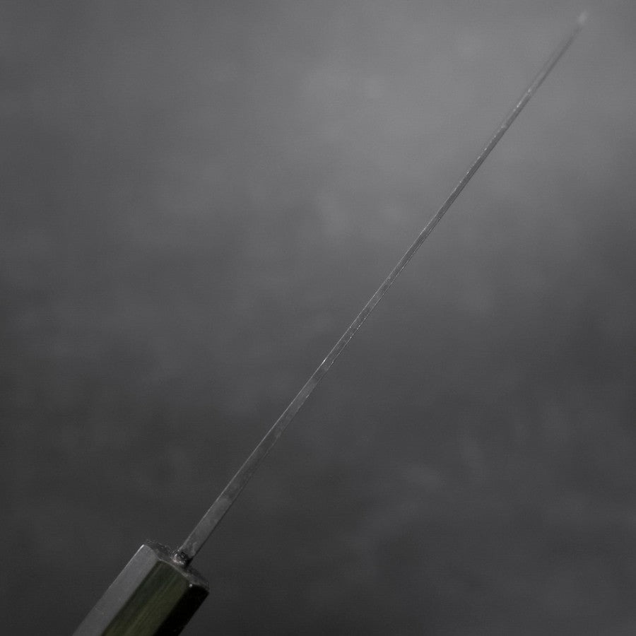 Santoku White Steel #2 Kurouchi Green Urushi Handle 165mm