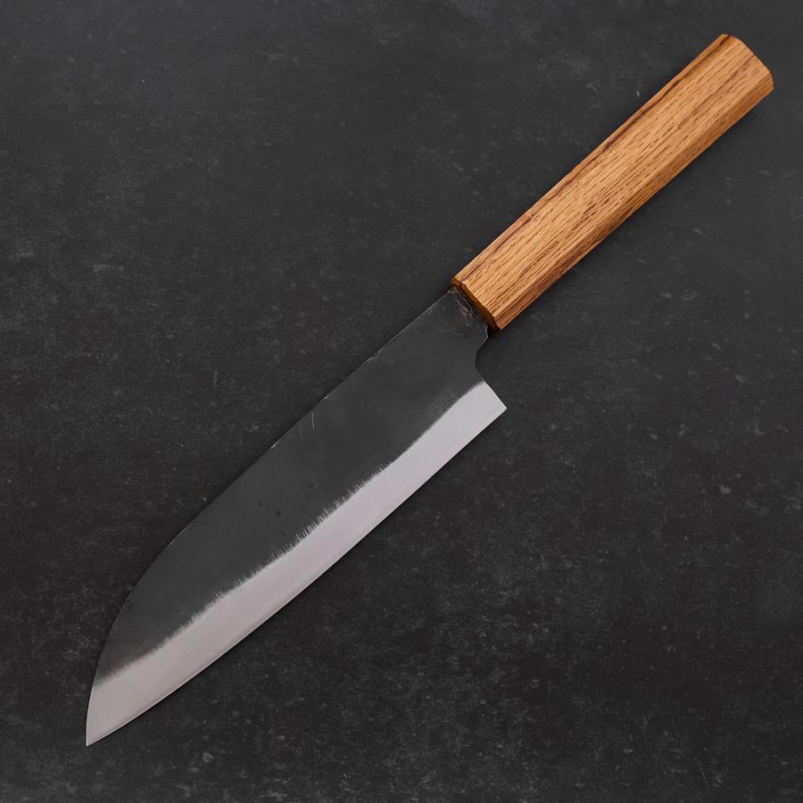Santoku White Steel #2 Kurouchi Oak Handle 165mm