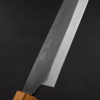 Santoku White Steel #2 Kurouchi Oak Handle 165mm