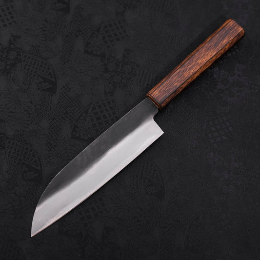 Santoku White Steel #2 Kurouchi Sumi Urushi Handle 165mm