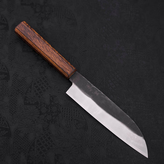 Santoku White Steel #2 Kurouchi Sumi Urushi Handle 165mm