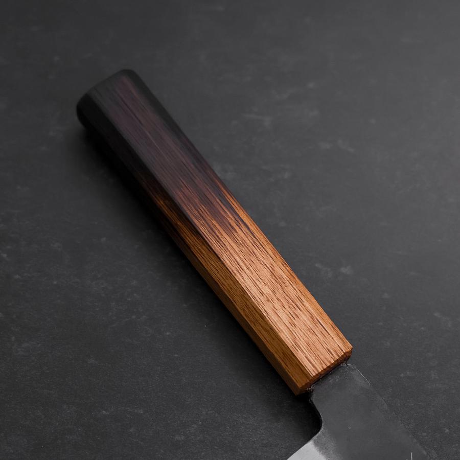 Santoku White Steel #2 Kurouchi Yaki Urushi Handle 165mm