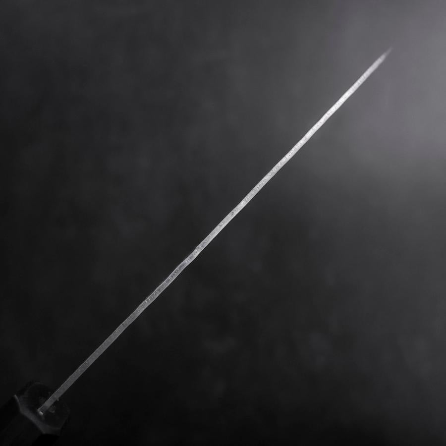 Santoku White Steel #2 Tsuchime Dark Blue Urushi Handle 165mm