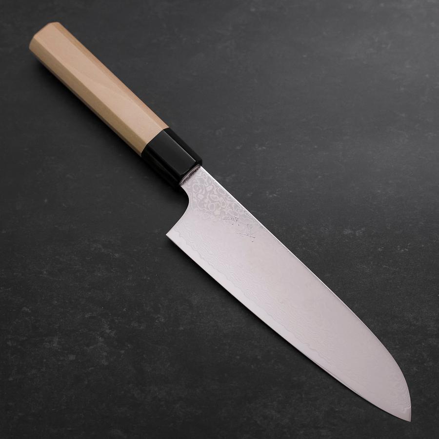 Santoku ZA-18 Damascus Buffalo Magnolia Handle 180mm