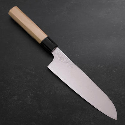 Santoku ZA-18 Damascus Buffalo Magnolia Handle 180mm