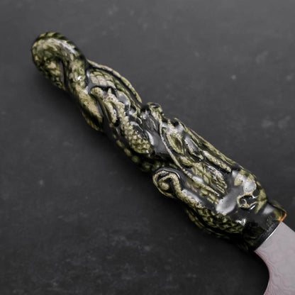 Santoku ZA-18 Damascus Ceramics Dragon Handle 180mm