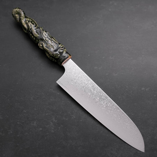Santoku ZA-18 Damascus Ceramics Dragon Handle 180mm