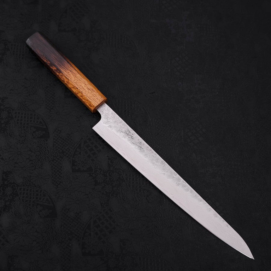 Sujihiki AUS-10 Nashiji Damascus Yaki Urushi Handle 240mm