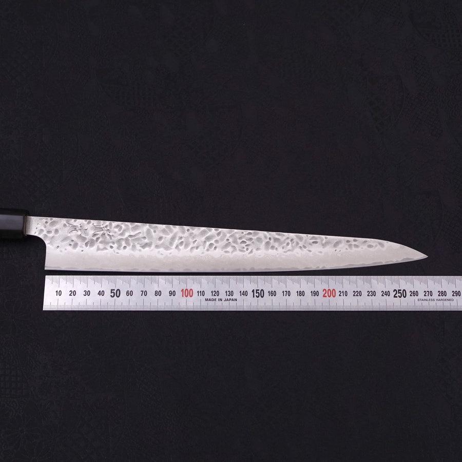 Sujihiki AUS-10 Tsuchime Damascus Buffalo Magnolia Handle 270mm
