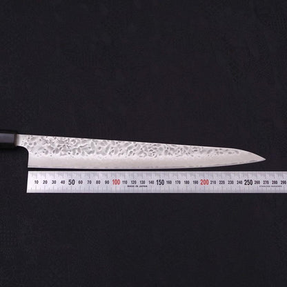 Sujihiki AUS-10 Tsuchime Damascus Buffalo Magnolia Handle 270mm
