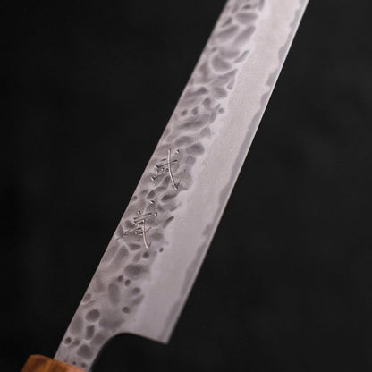 Sujihiki AUS-10 Tsuchime Damascus Oak Handle 240mm