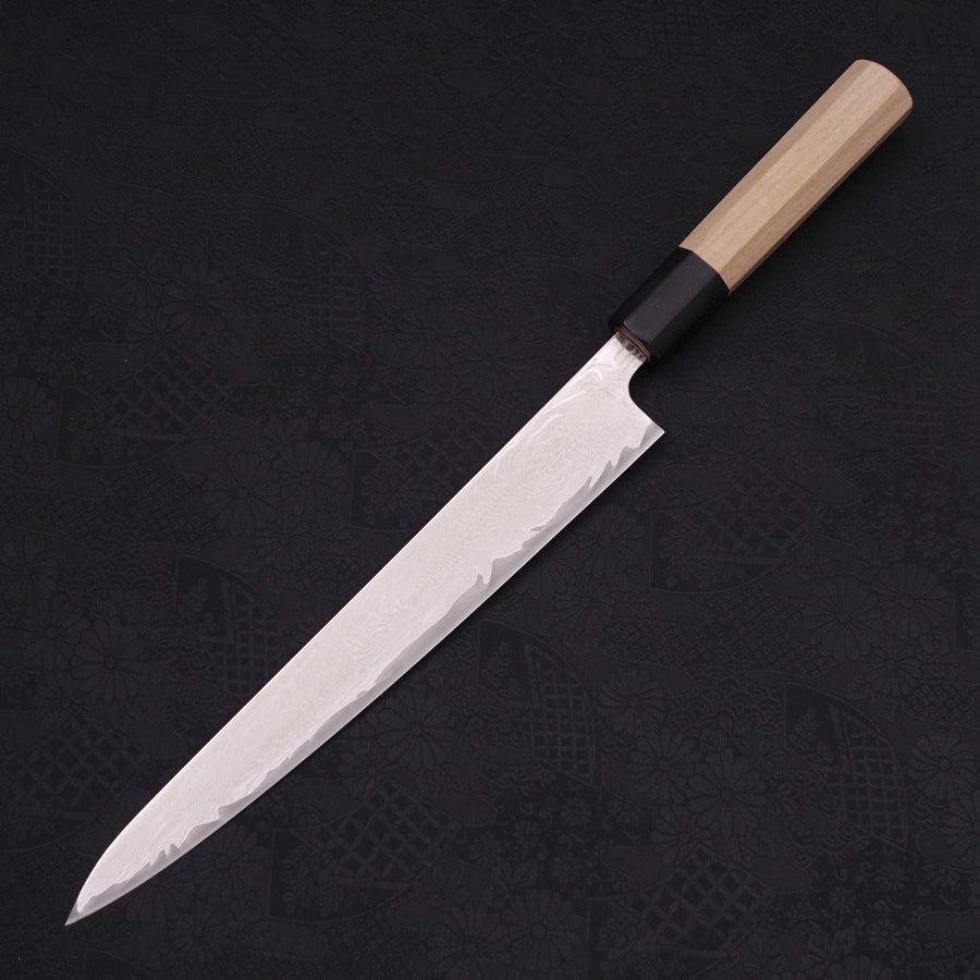 Sujihiki AUS-10 Wave Damascus Buffalo Magnolia Handle 240mm
