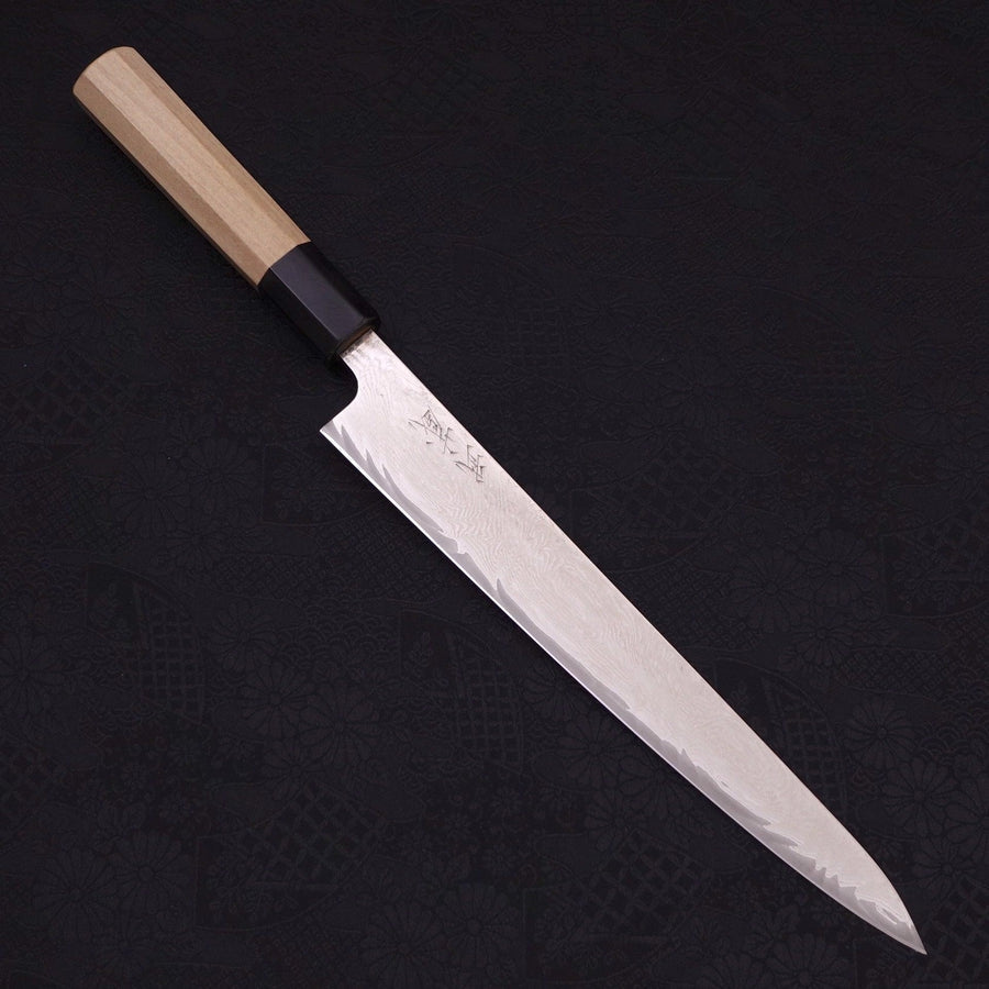 Sujihiki AUS-10 Wave Damascus Buffalo Magnolia Handle 240mm