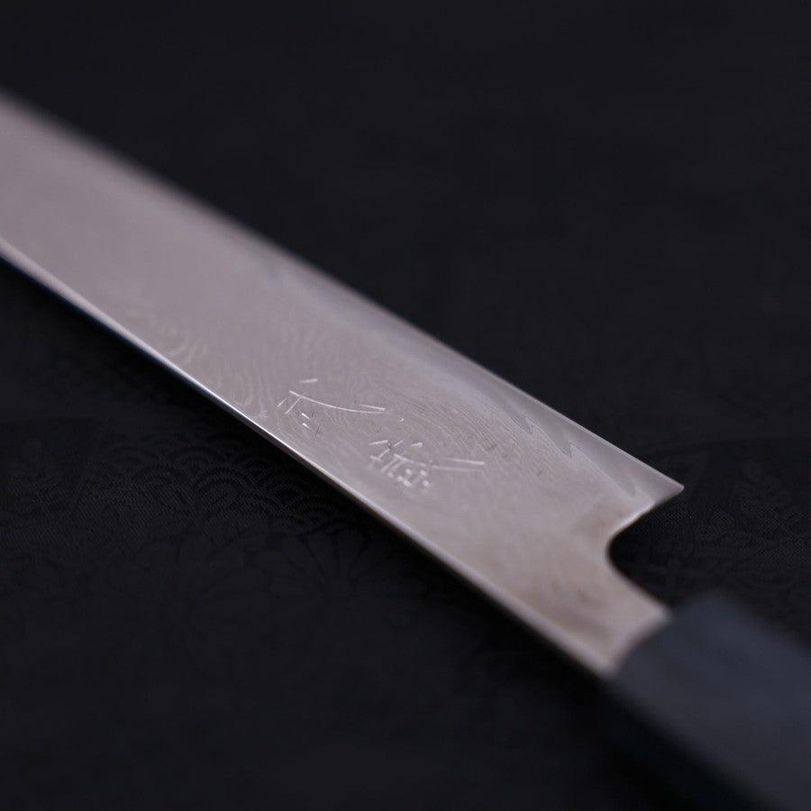 Sujihiki AUS-10 Wave Damascus Dark-Blue Urushi Handle 240mm