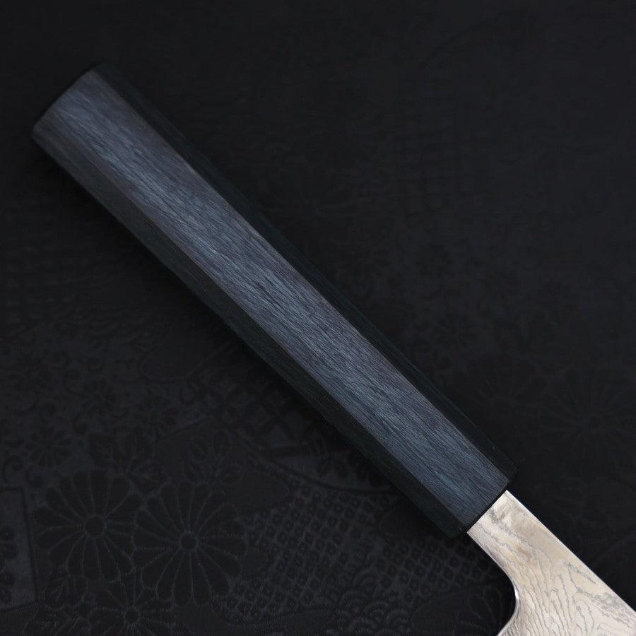 Sujihiki AUS-10 Wave Damascus Dark-Blue Urushi Handle 240mm