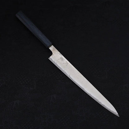 Sujihiki AUS-10 Wave Damascus Dark-Blue Urushi Handle 240mm