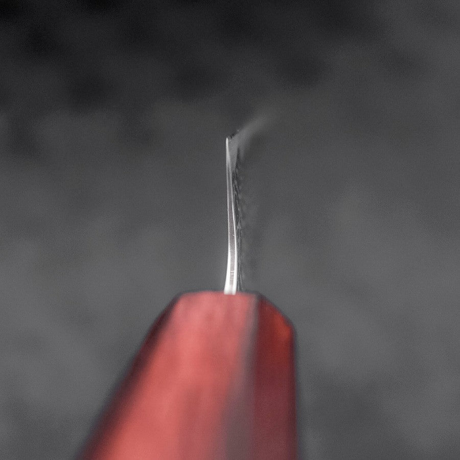 Sujihiki AUS-10 Wave Damascus Purple Urushi Handle 240mm