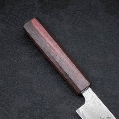 Sujihiki AUS-10 Wave Damascus Purple Urushi Handle 240mm