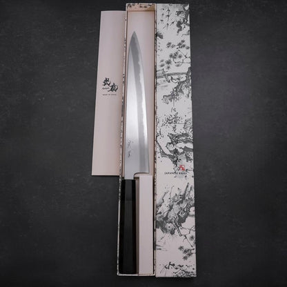Sujihiki Blue Steel #1 Kasumi Buffalo Ebony Handle 270mm