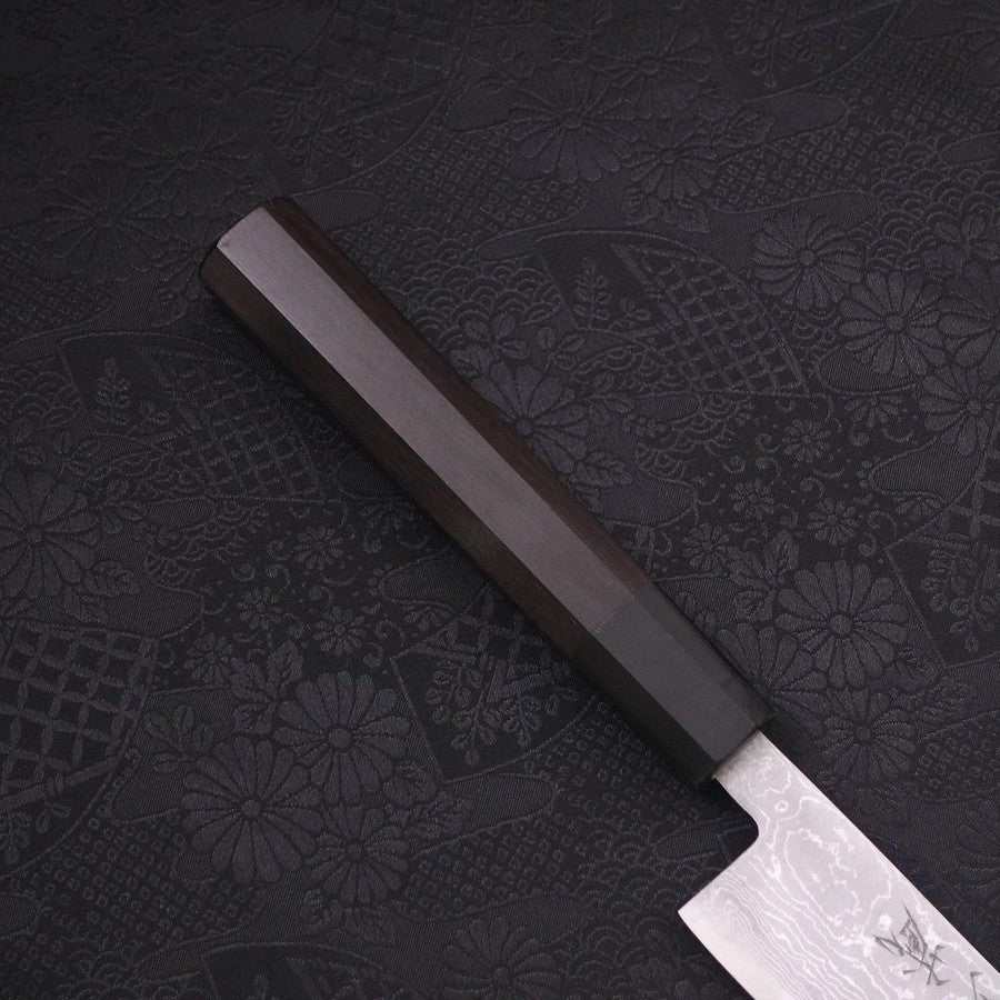 Sujihiki Blue Steel #2 Damascus Buffalo Ebony Handle 270mm