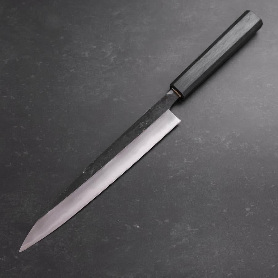 Sujihiki Blue Steel #2 Kurouchi Dark Blue Urushi Handle 210mm