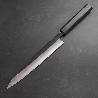Sujihiki Blue Steel #2 Kurouchi Dark Blue Urushi Handle 210mm