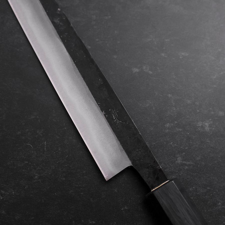 Sujihiki Blue Steel #2 Kurouchi Dark Blue Urushi Handle 210mm