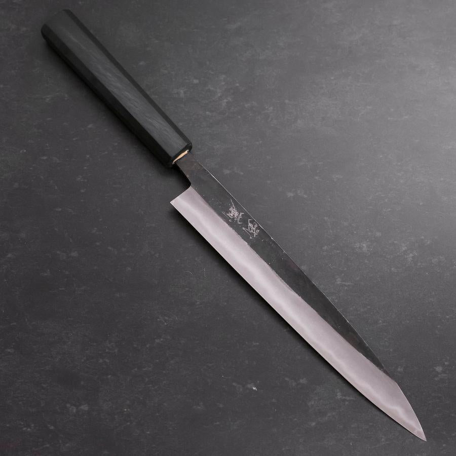 Sujihiki Blue Steel #2 Kurouchi Dark Blue Urushi Handle 210mm