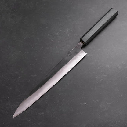 Sujihiki Blue Steel #2 Kurouchi Dark Blue Urushi Handle 240mm