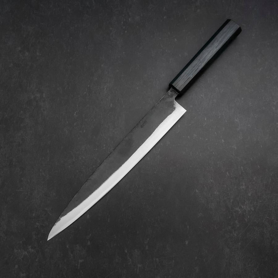 Sujihiki Blue Steel #2 Kurouchi Dark Blue Urushi Handle 240mm