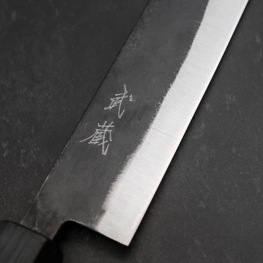 Sujihiki Blue Steel #2 Kurouchi Dark Blue Urushi Handle 240mm