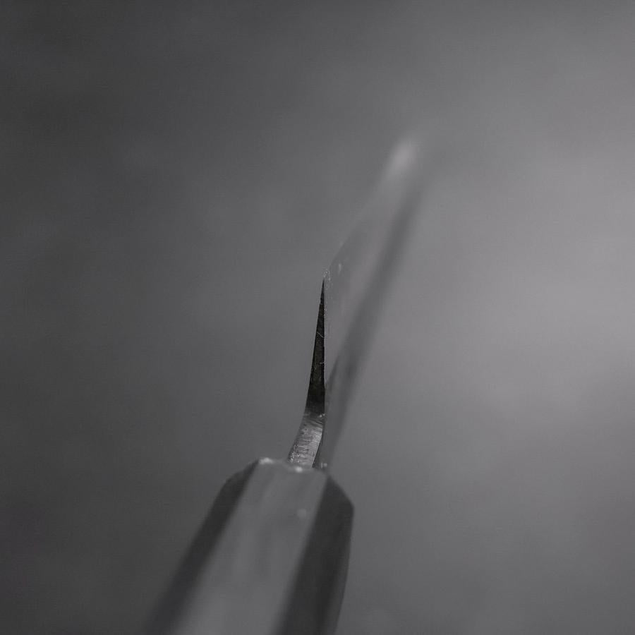 Sujihiki Blue Steel #2 Kurouchi Dark Blue Urushi Handle 240mm